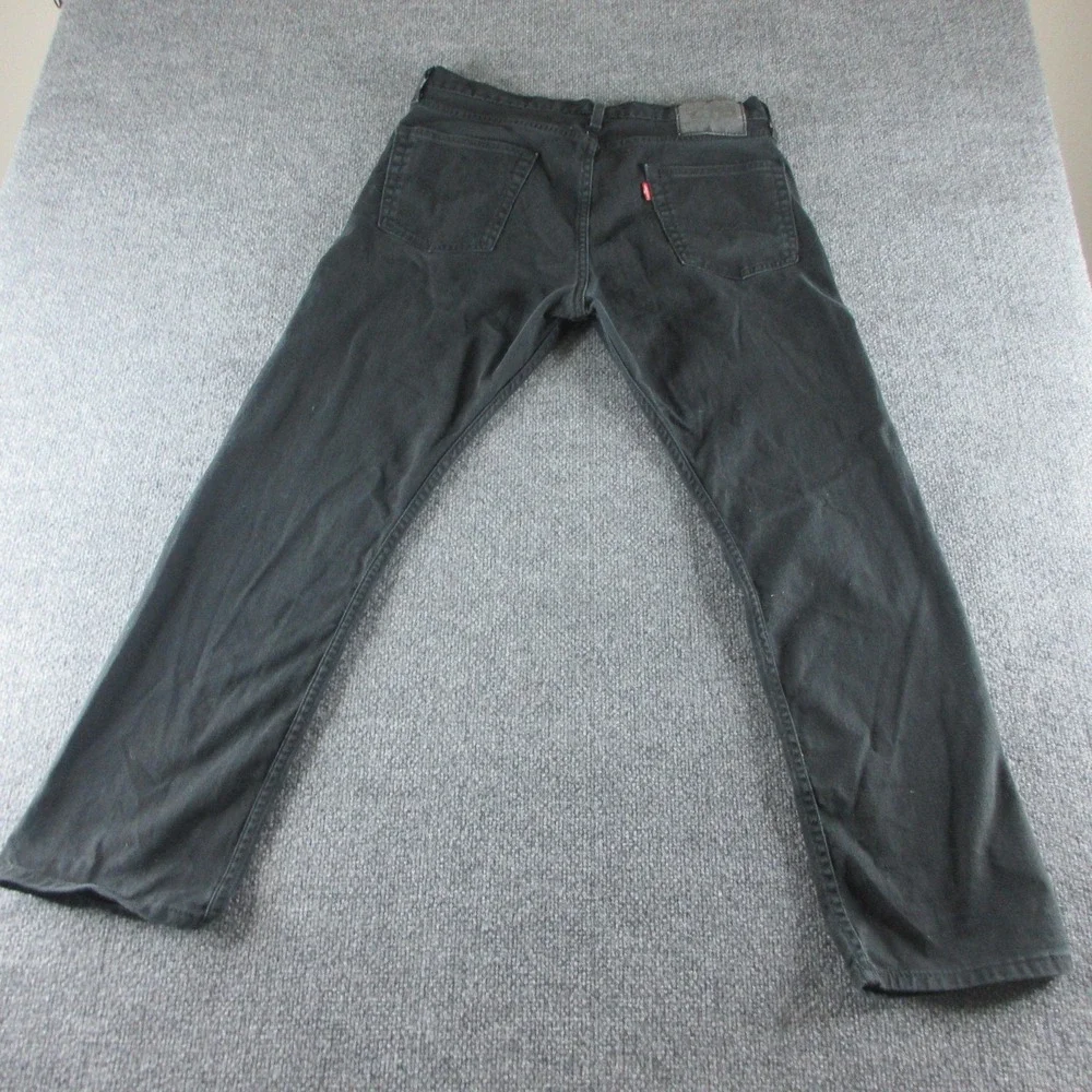 Levis 513 Jeans Mens 34x29 Black Slim Straight‎ Dark Wash Stretch Denim Casual
